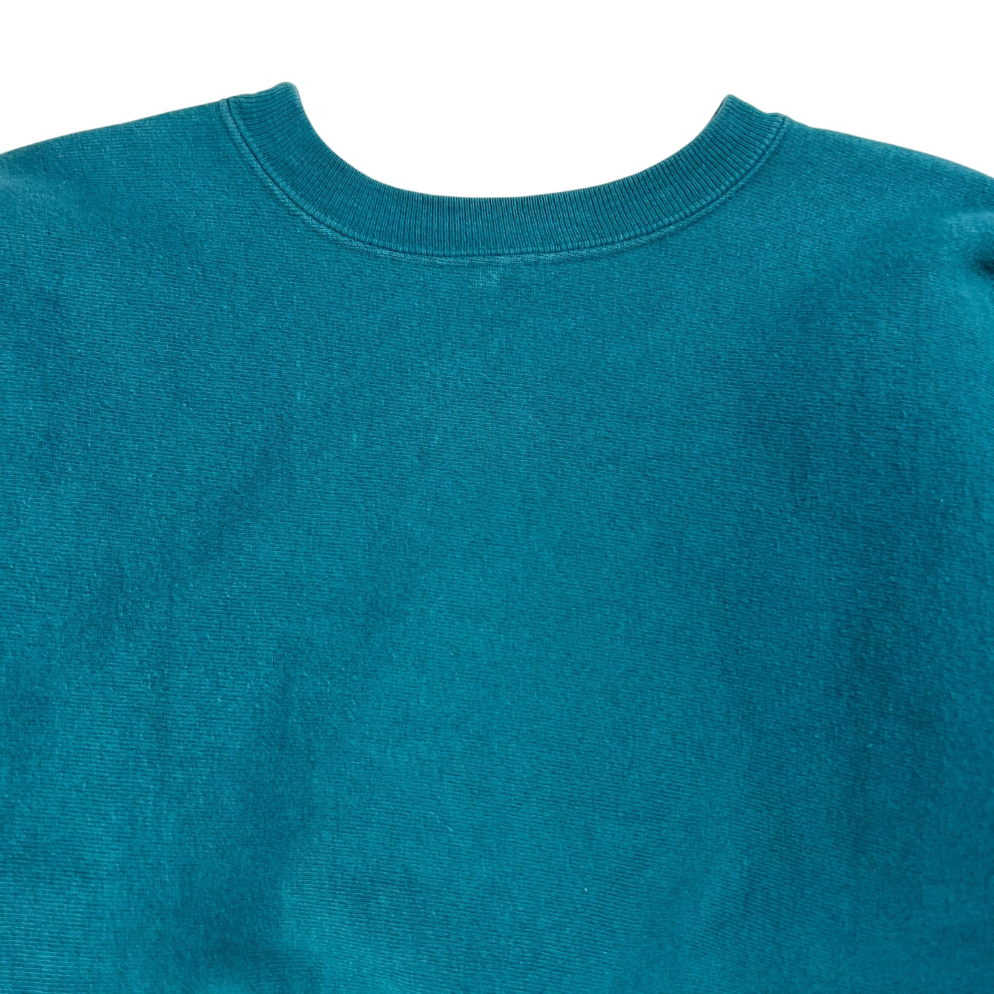 Vintage 90s Champion Reverse Weave blank teal crewneck (S)