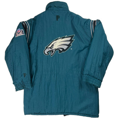 Vintage 90s Pro Player Philadelphia Eagles reversible trench coat (L)