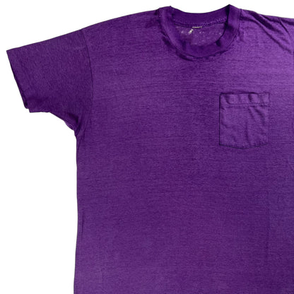 Vintage 80s Purple faded pocket tee (XL)
