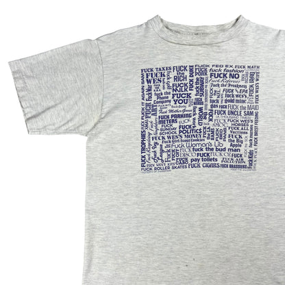 Vintage 80s Fuck everything raunchy tee (M)