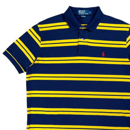 Vintage 90s Polo Ralph Lauren striped mini horse polo shirt (L)
