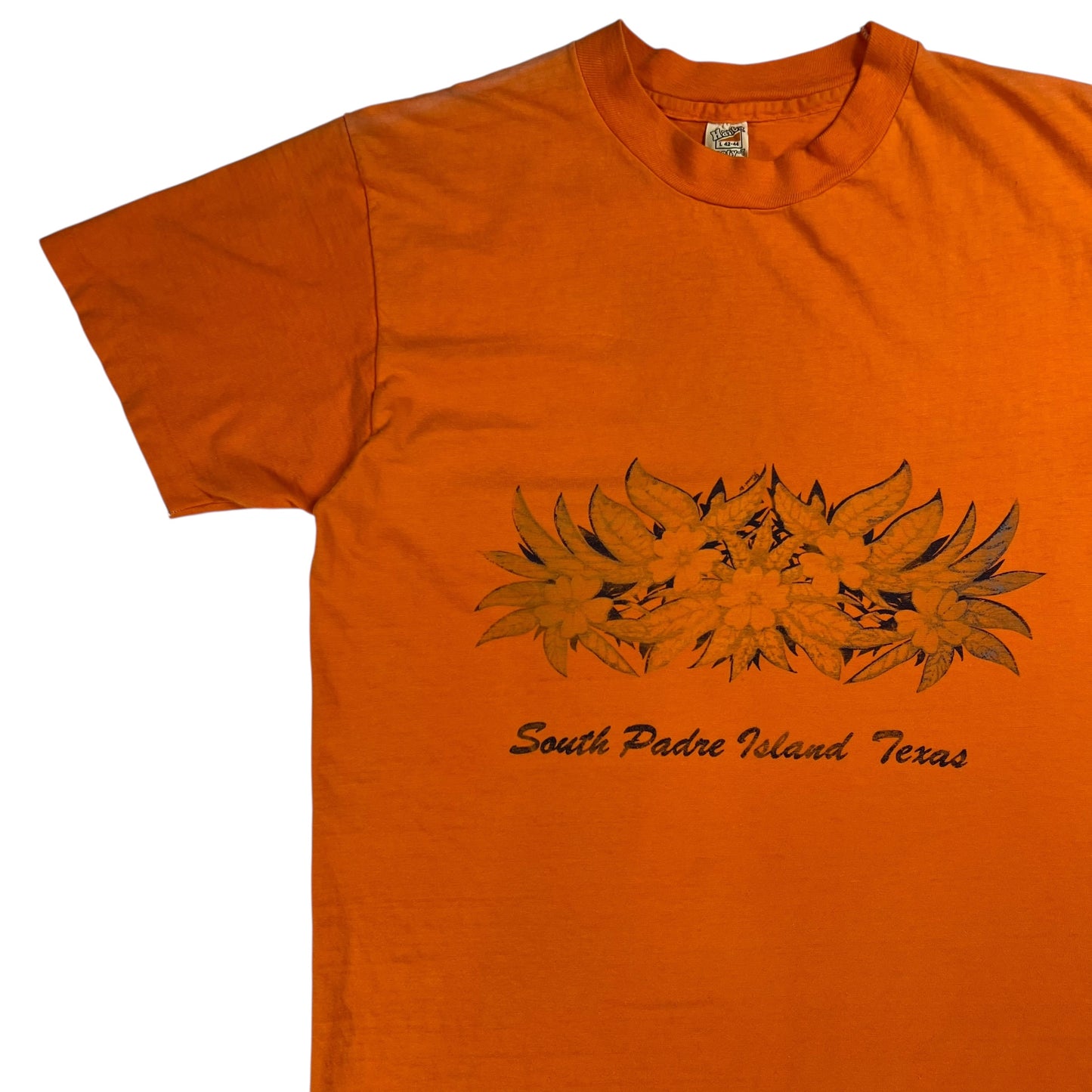Vintage 1970s Hanes South Padre Island Texas faded tee (L)