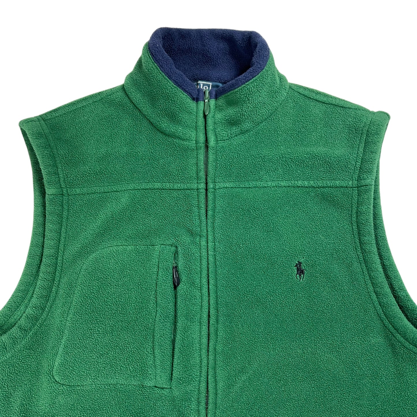 Vintage 90s Polo Ralph Lauren green fleece vest (M)