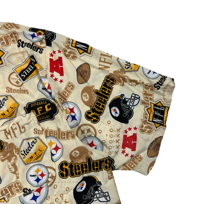 Vintage Y2K Pittsburgh Steelers all over print Hawaiian shirt (XL)