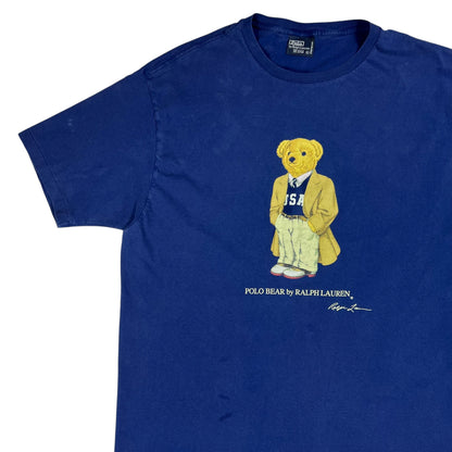 Vintage 90s Ralph Lauren Polo Bear faded tee (L)