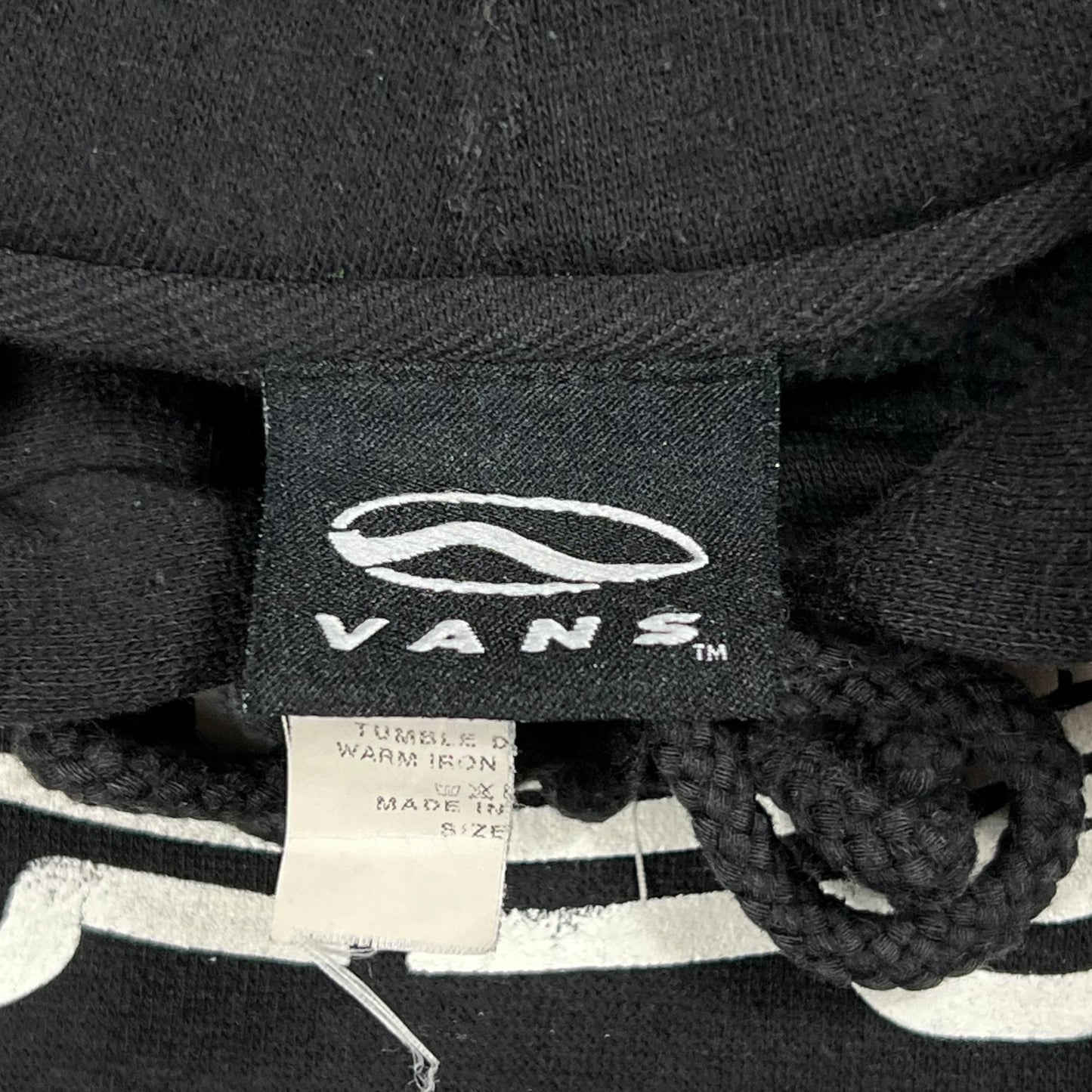 Vintage 90s Vans Skate Roots Off the Wall sleeve print hoodie (XL)