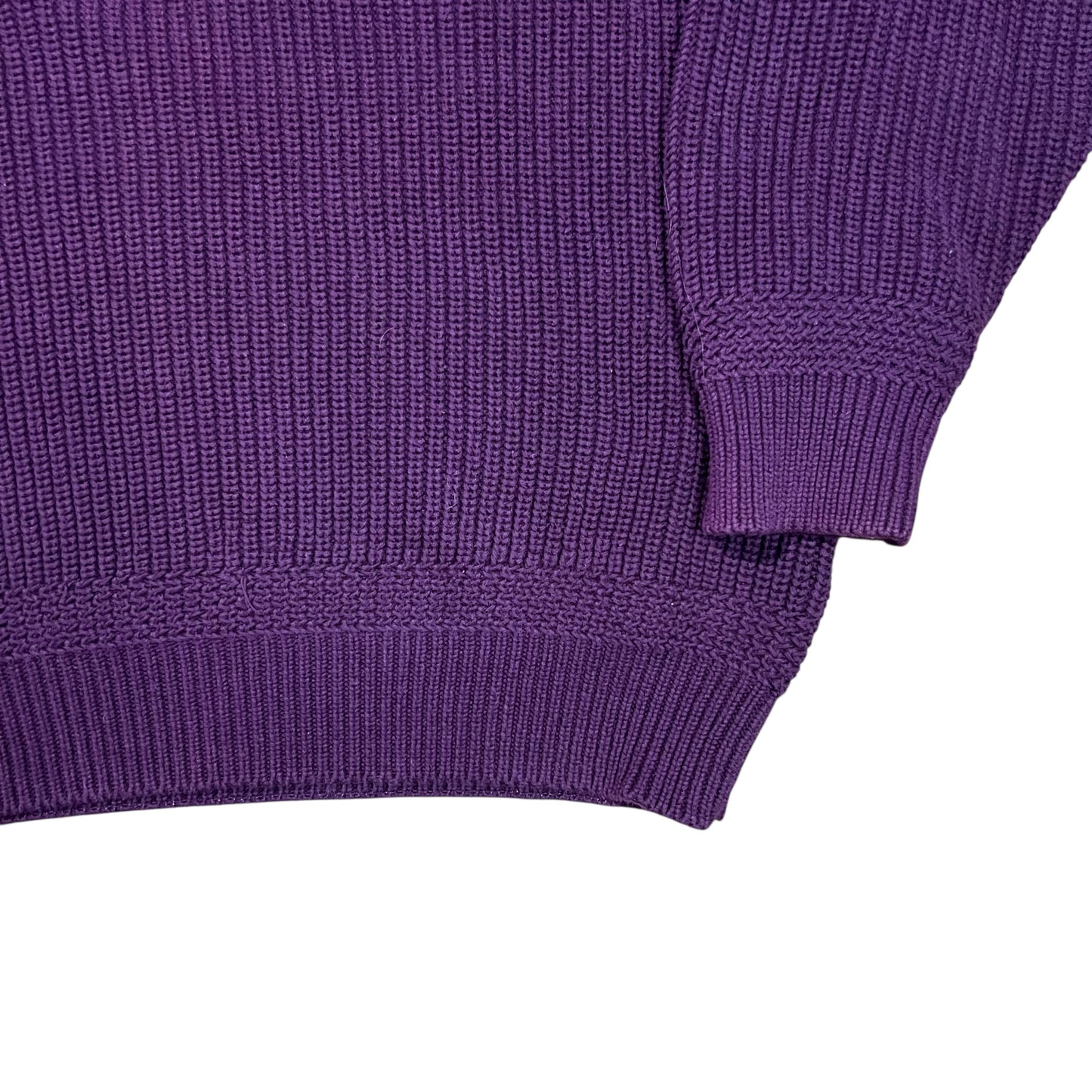 Vintage 90s Eddie Bauer purple knit Henley sweater (L)