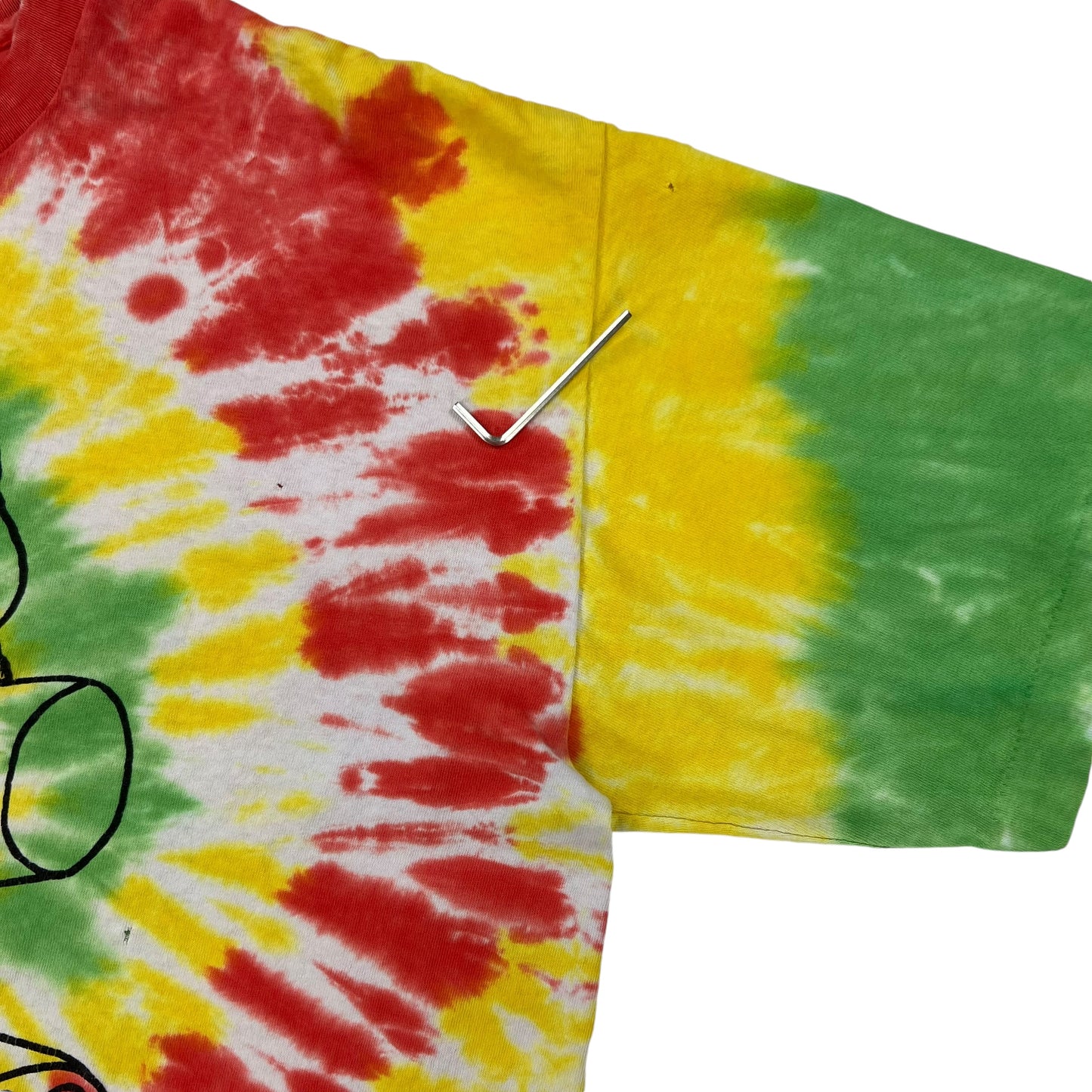 Vintage 90s Rasta Bear Jamaican style tie dye tee (L)