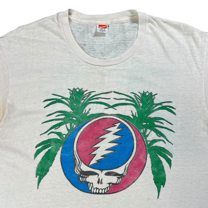 Vintage 80s Grateful Dead marijuana leaves band lot tee (L)