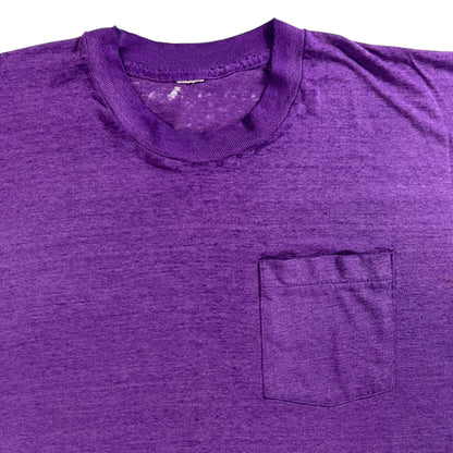 Vintage 80s Purple faded pocket tee (XL)