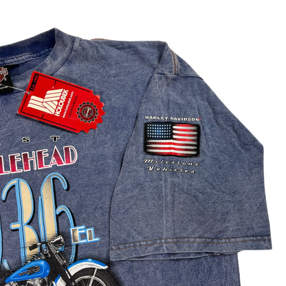 Vintage 2001 Harley Davidson Motorcycles Knucklehead acid wash tee (XL) DS NWT