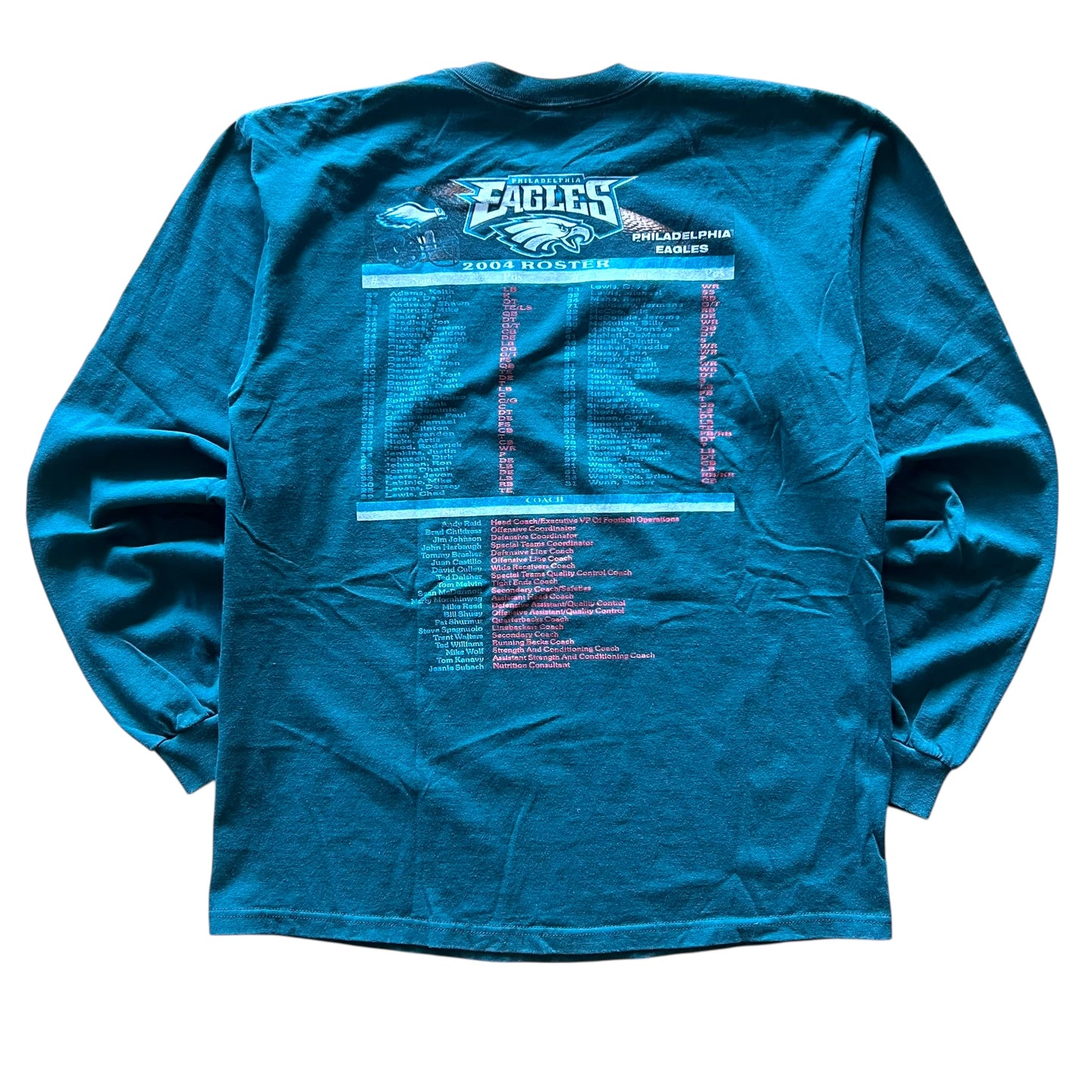 Vintage 2004 Philadelphia Eagles long sleeve roster shirt (L)