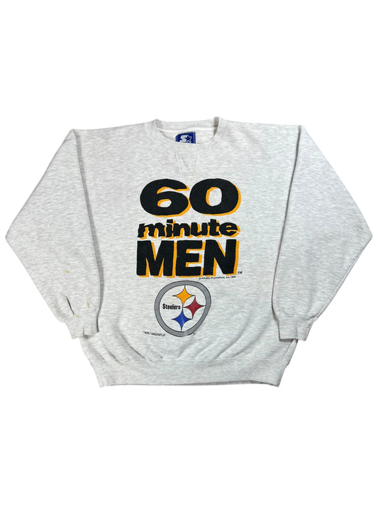 Vintage 90s Pittsburgh Steelers 60 Minute Men Crewneck (L)