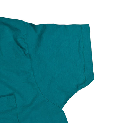 Vintage 80s Fruit of the loom teal selvedge pocket tee (L)
