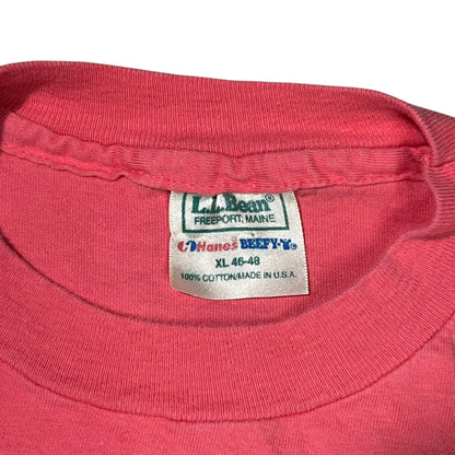 Vintage 90s L.L. Bean Hanes Mount Katahdin salmon logo art tee (L/XL)