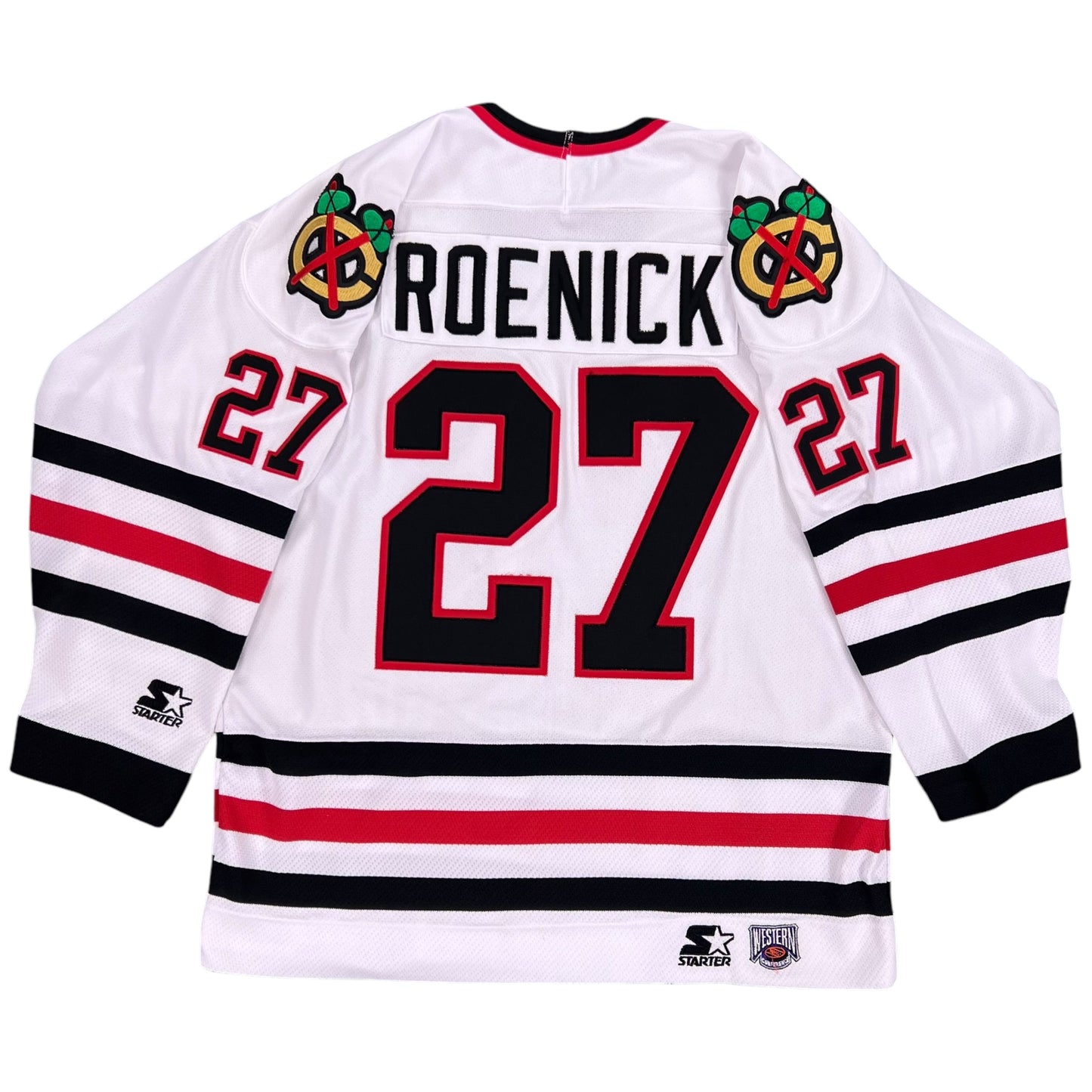 Vintage 90s Starter Chicago Blackhawks Jeremy Roenick NHL jersey (L)