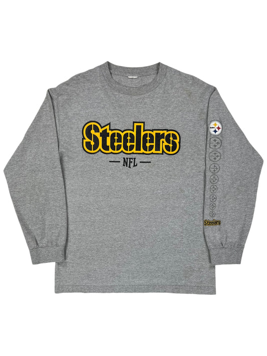 Vintage Y2K Pittsburgh Steelers NFL long sleeve print shirt (M)