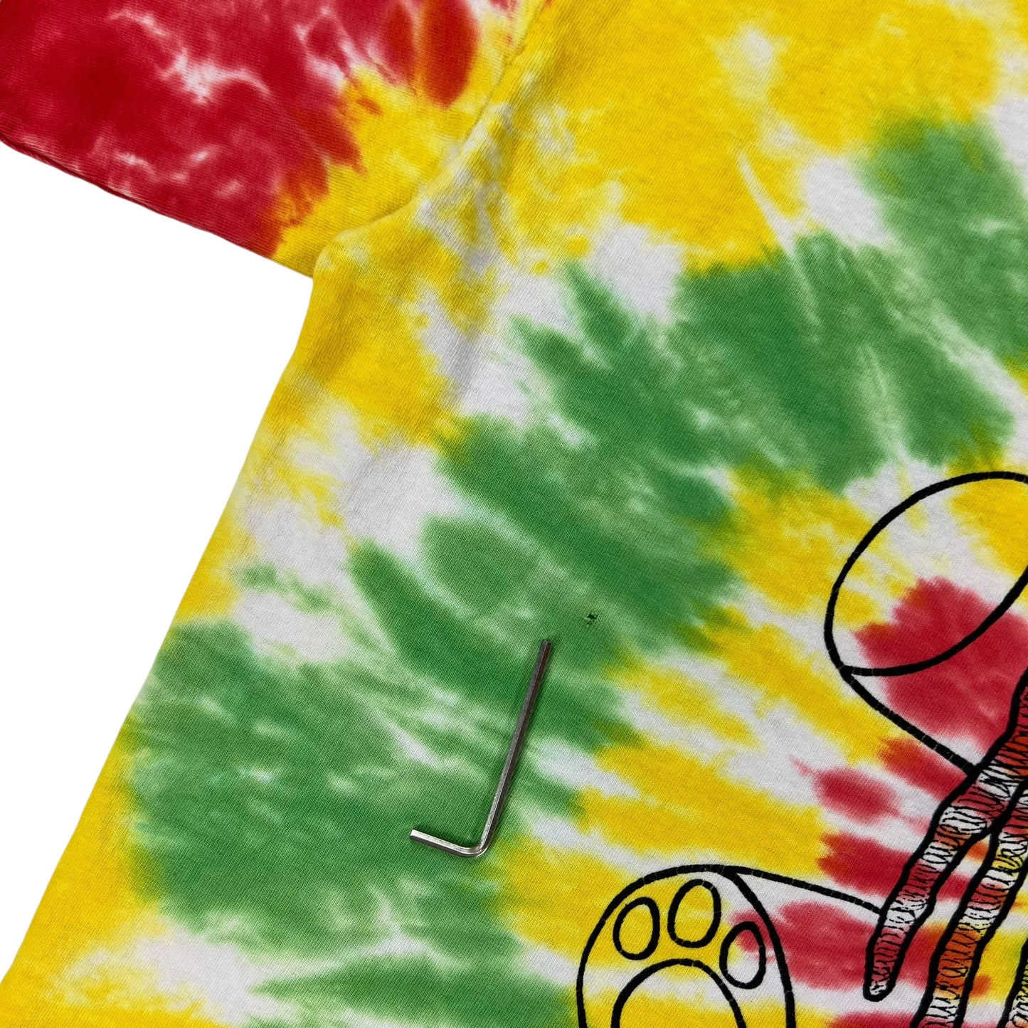 Vintage 90s Rasta Bear Jamaican style tie dye tee (L)