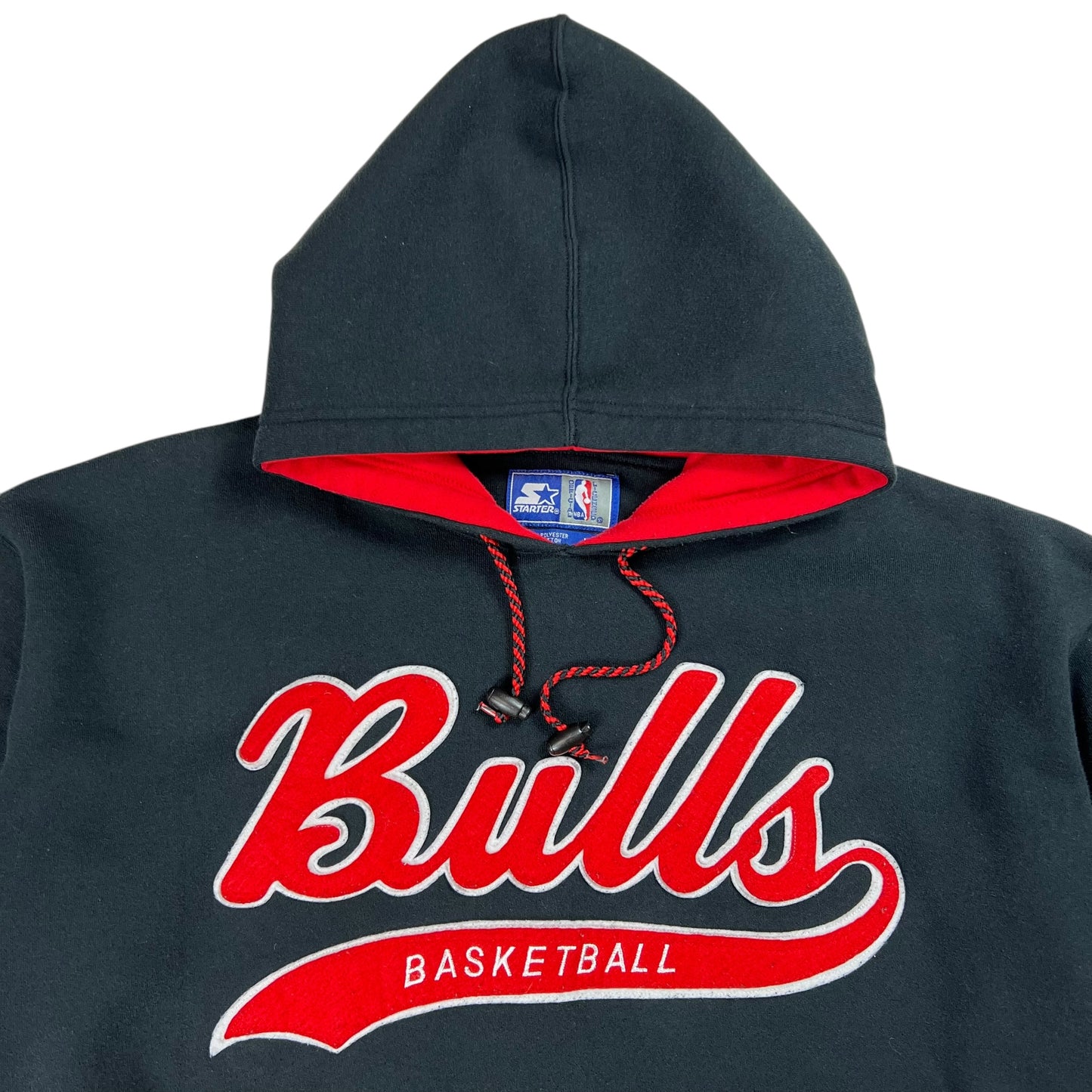 Vintage 90s Starter Chicago Bulls script hoodie (L)