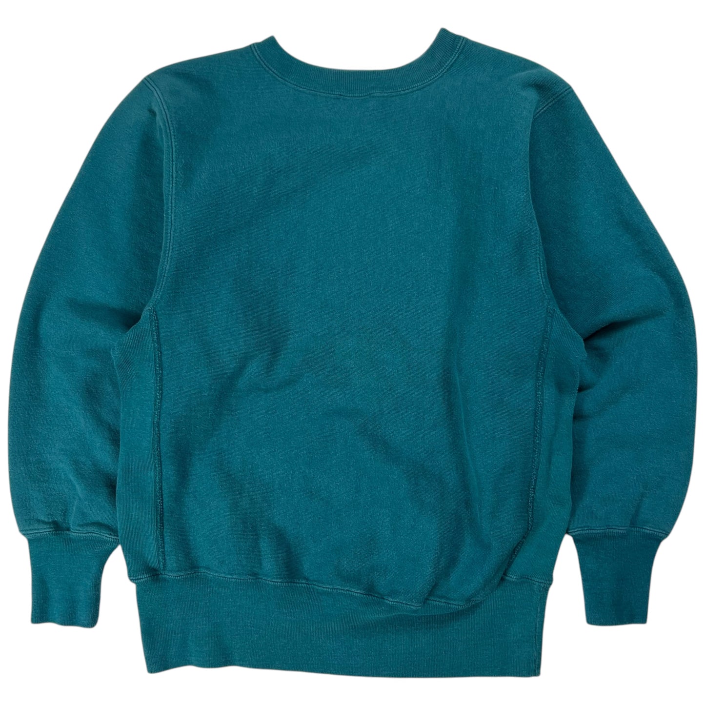 Vintage 90s Champion Reverse Weave blank teal crewneck (S)