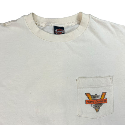 Vintage 1998 Harley Davidson flames pocket tee (XL)