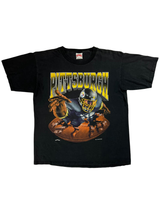 Vintage 1994 Nugmeg Pittsburgh Steelers break through faded tee (XL)