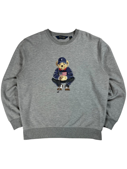 Y2K Polo Ralph Lauren Golf Polo Bear Crewneck (L)