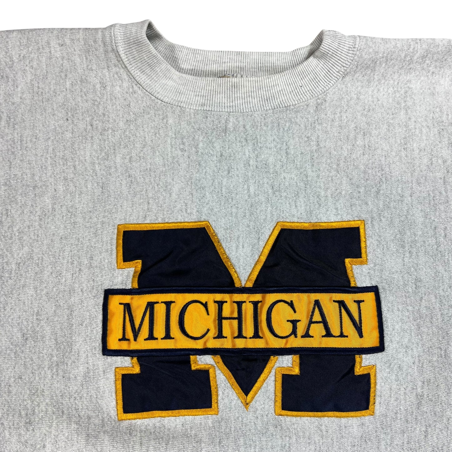 Vintage 90s University of Michigan Wolverines reverse weave style crewneck (L)