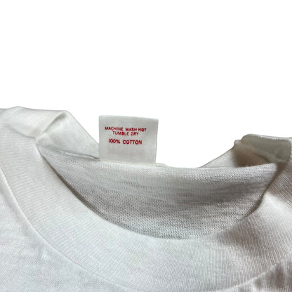 Vintage 1970s Hanes Peace America flag stars faded tee (M)
