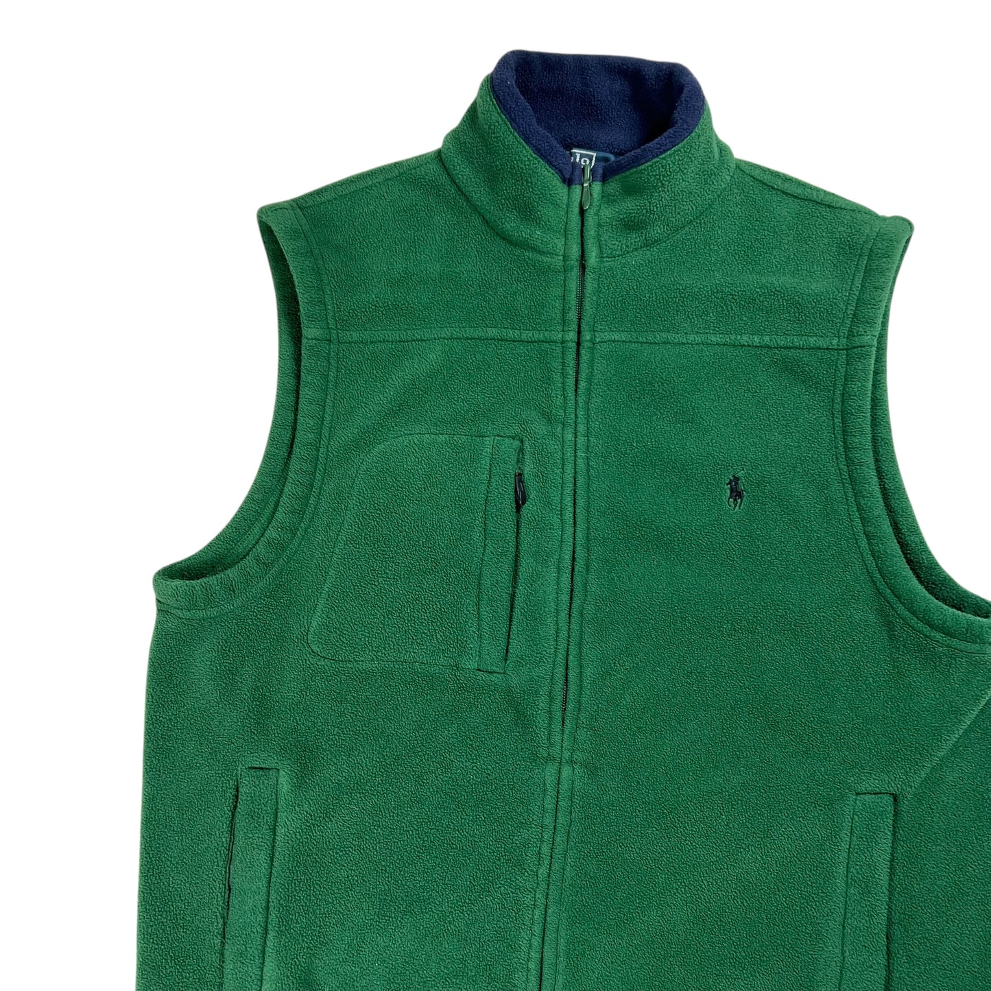Vintage 90s Polo Ralph Lauren green fleece vest (M)