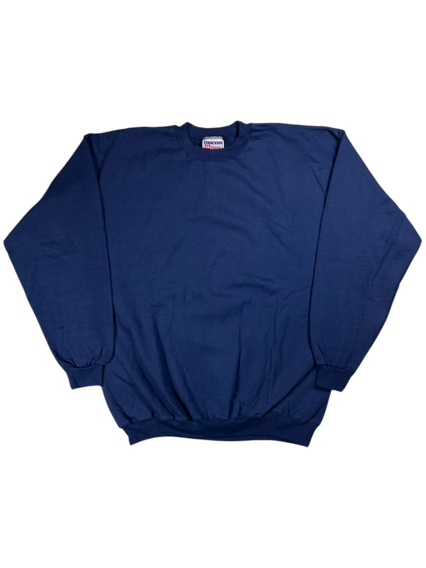 Vintage Y2K Hanes navy blank crewneck (L)
