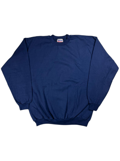 Vintage Y2K Hanes navy blank crewneck (L)