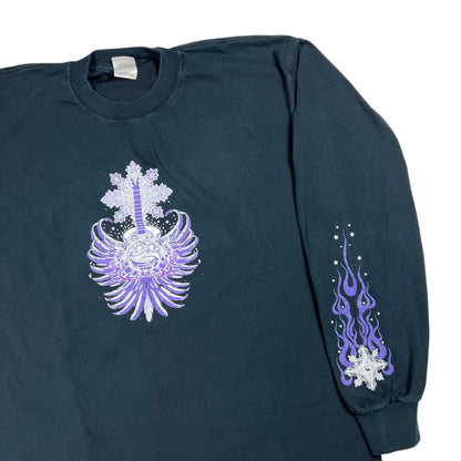 Vintage 2005 Warren Haynes Christmas Jam long sleeve print shirt (L)