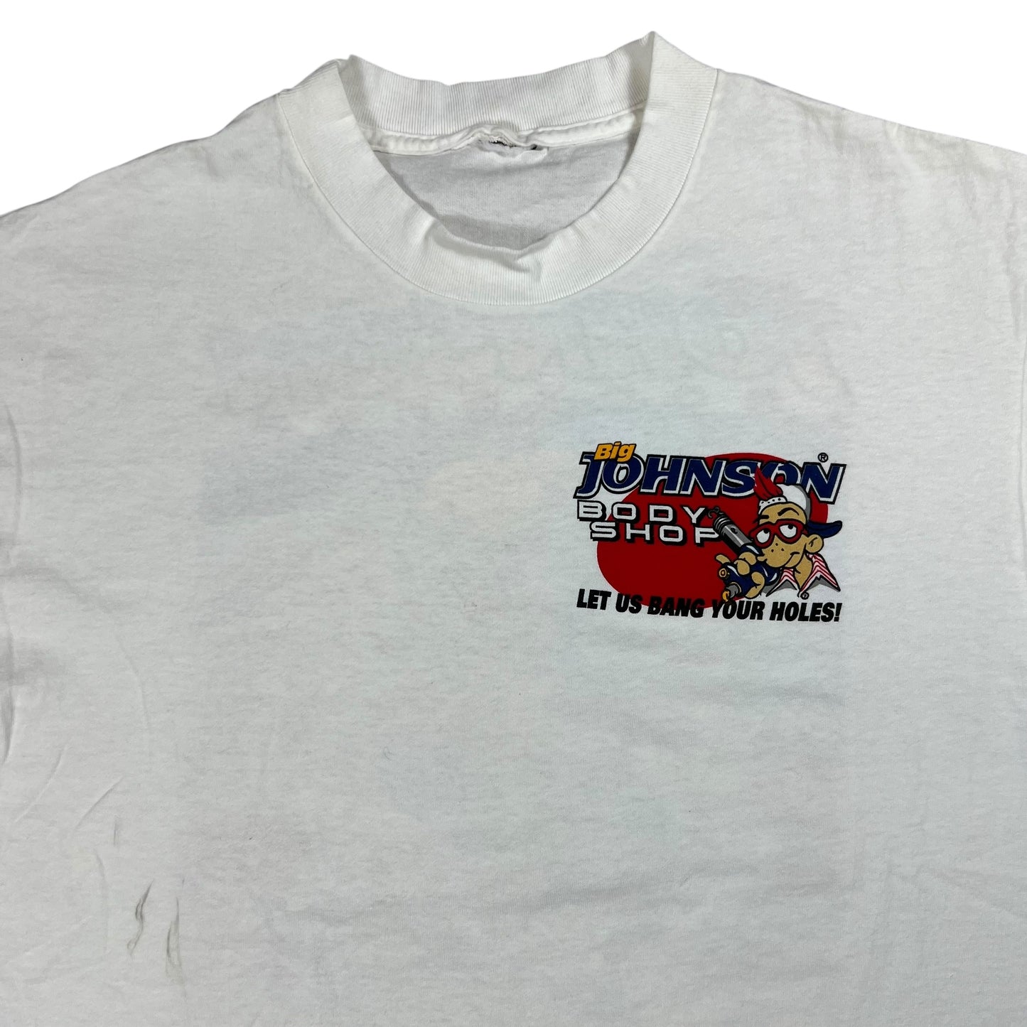 Vintage 1998 Big Johnson Body Shop raunchy NSFW tee (L)