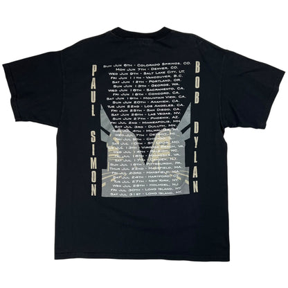 Vintage 1999 GIANT Paul Simon & Bob Dylan tour faded tee (L)
