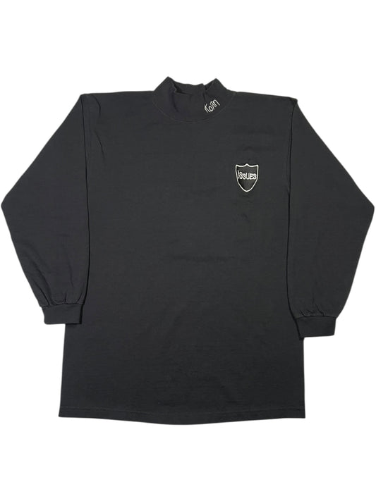 Vintage 90s Giant KORN Issues mock neck long sleeve band shirt (L)