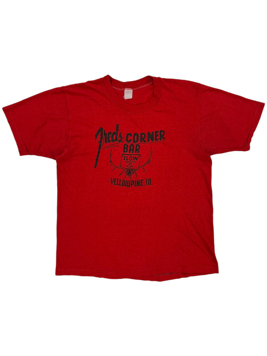 Vintage 70s Fred’s Corner Bar Adults at Play tee (S/M)