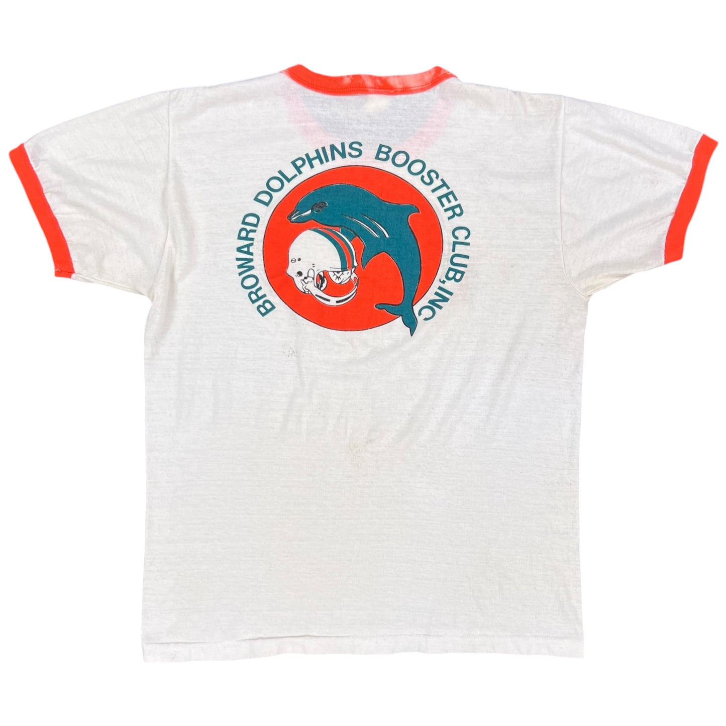 Vintage 70s Broward Dolphins Booster Club ringer tee (M)