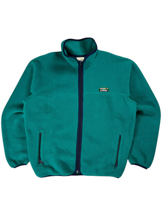 Vintage 90s L.L. Bean teal full zip fleece (L)