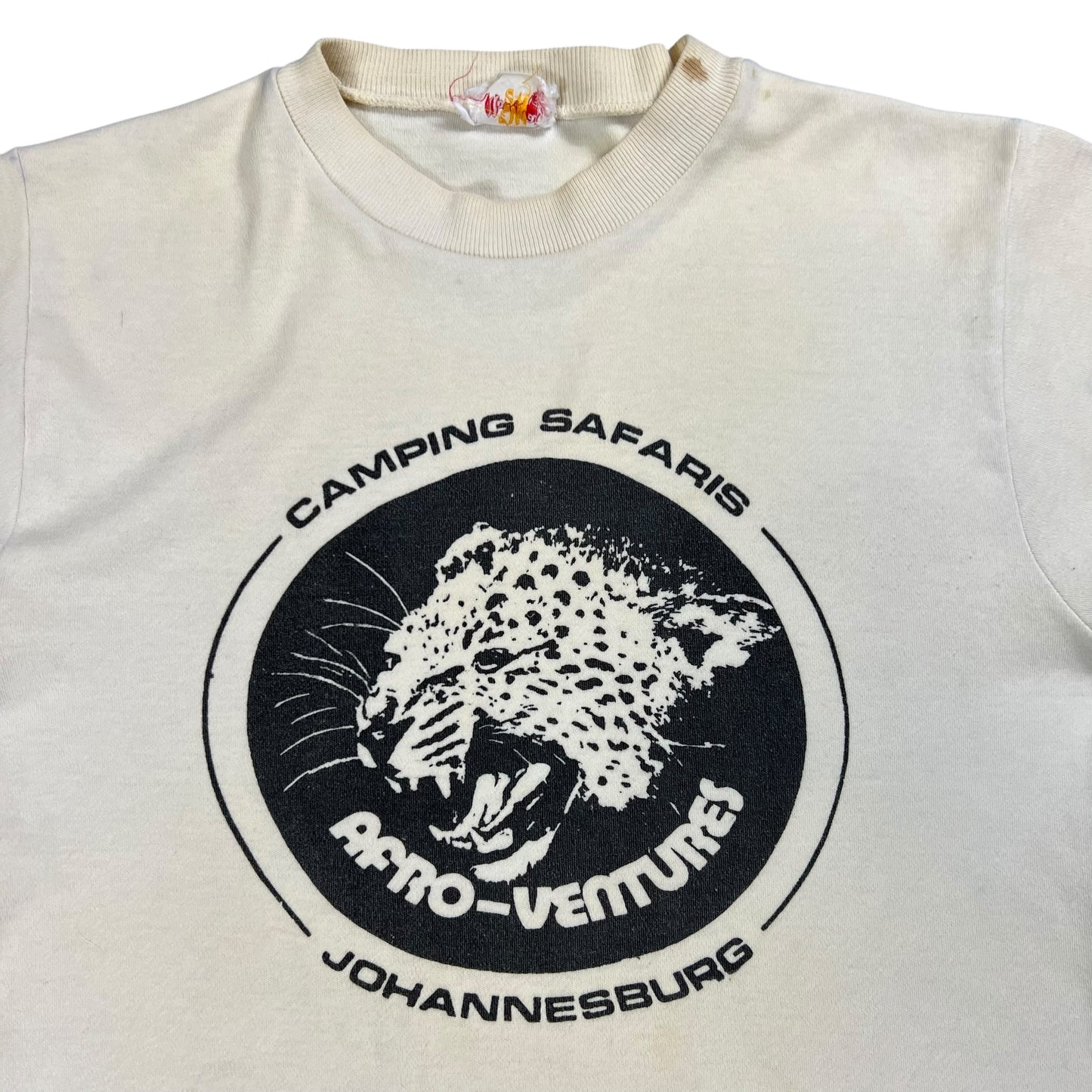 Vintage 1970s Afro-ventures Camping Safaris Johannesburg tee (S)