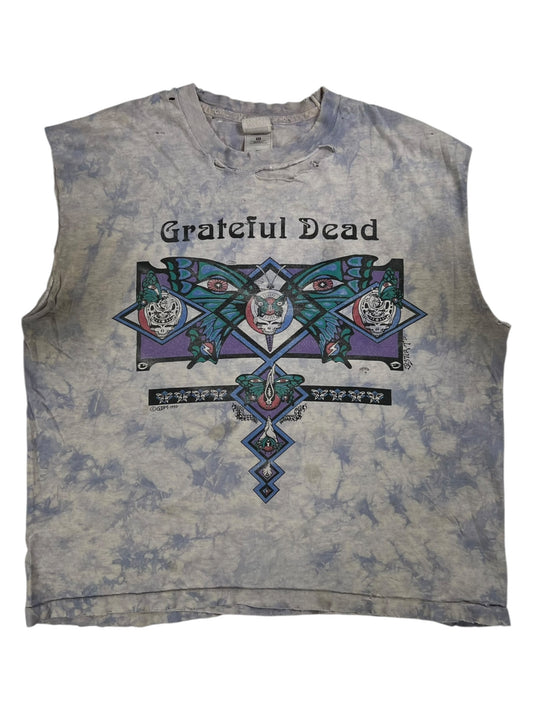 Vintage 90s Grateful Dead thrashed chopped tank top shirt (L)