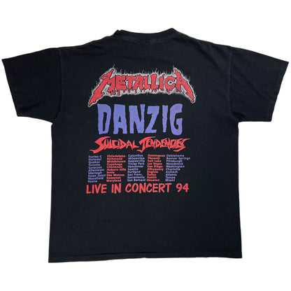 Vintage 1994 Metallica Danzig Suicidal Tendencies tour band tee (XL)