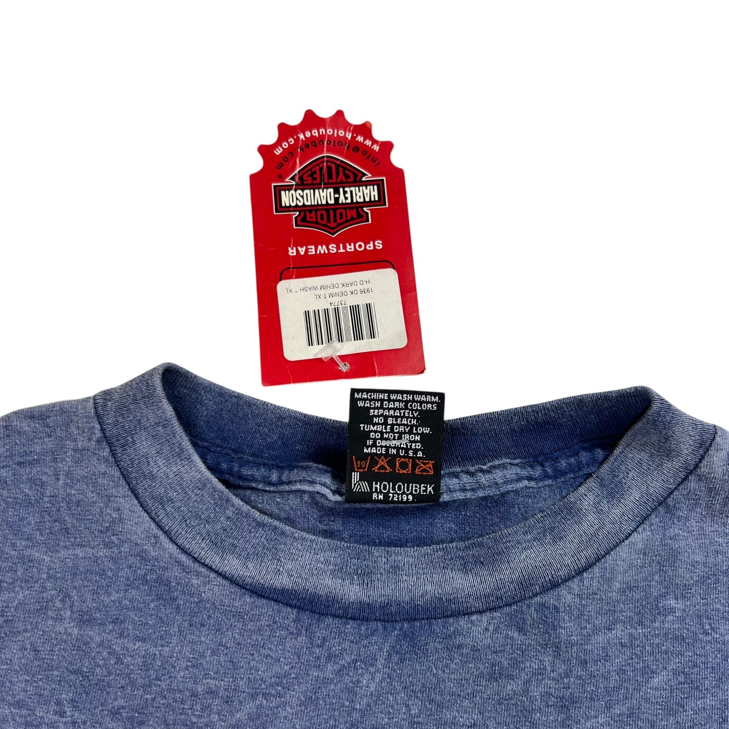 Vintage 2001 Harley Davidson Motorcycles Knucklehead acid wash tee (XL) DS NWT