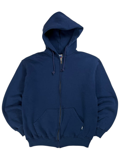 Vintage 90s Russell Athletic navy zip up hoodie (M)