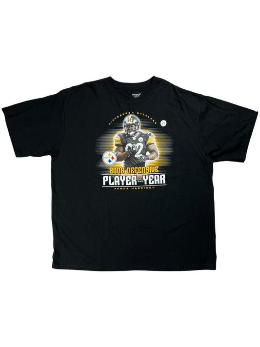 2008 Pittsburgh Steelers James Harrison Defensive Player of the year tee (XXL) DS