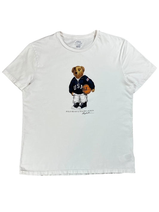 Y2K Polo Ralph Lauren Polo Bear basketball tee (L)