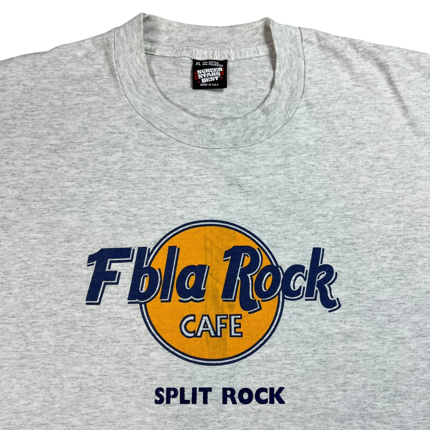 Vintage 90s Fbla Rock Cafe Split Rock parody tee (XL)