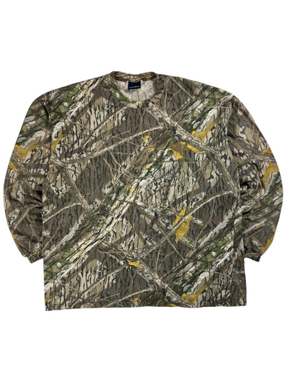 Vintage 90s Mossy Oak Camouflage long sleeve shirt (XL)