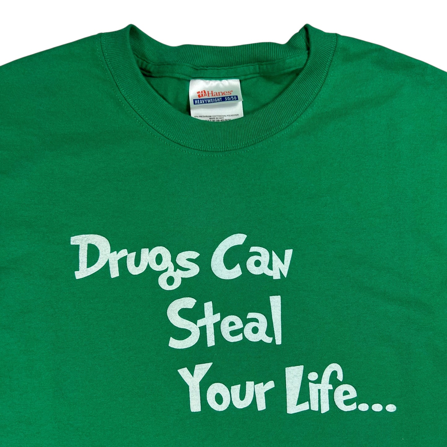 Vintage Y2K Drugs Can Steal Your Life… Like the Grinch Stole Christmas tee (S)