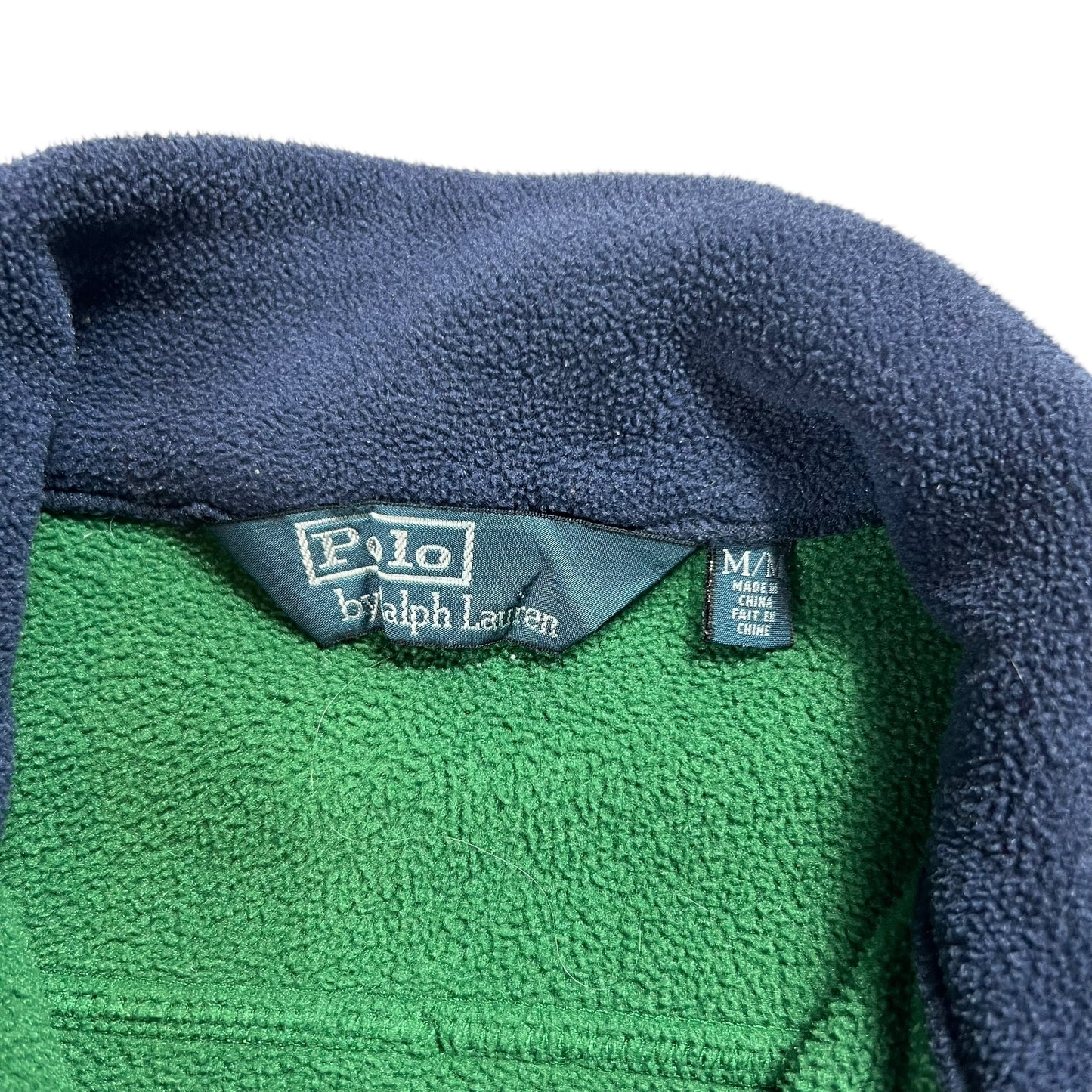 Vintage 90s Polo Ralph Lauren green fleece vest (M)